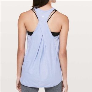 Lululemon heathered Cool Breeze racer back twist tank lavender